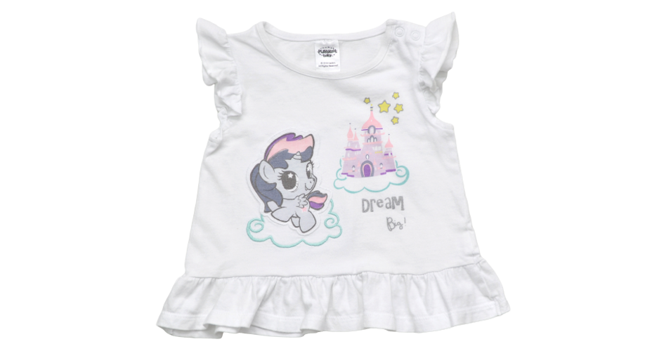 My little pony mintás fodros ujjú kislány póló. My little pony mintás fodros ujjú kislány póló.